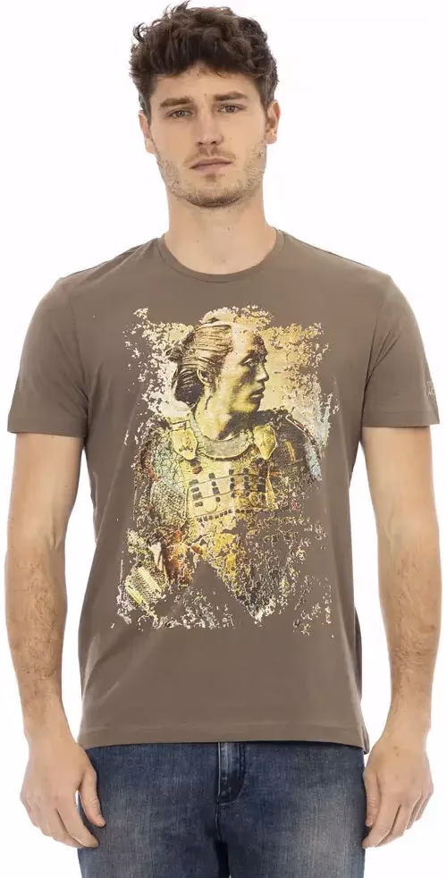 Trussardi Action Brown Cotton Men T-Shirt