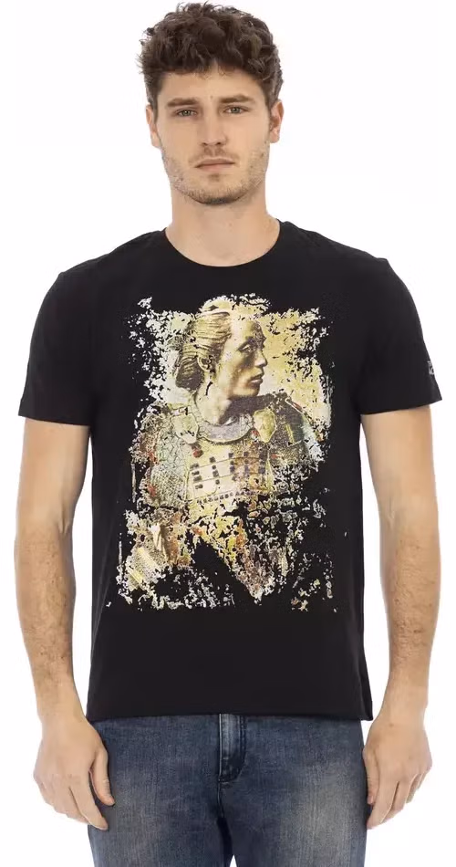 Trussardi Action Black Cotton Men T-Shirt