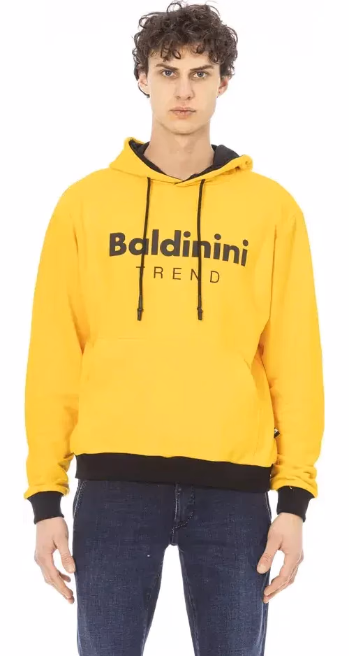 Baldinini Trend Yellow Cotton Men Hoodie