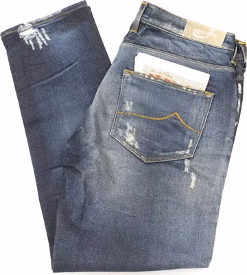 Blue Cotton Jeans & Pant