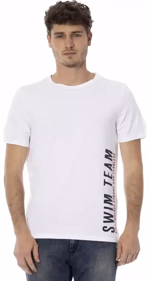 Bikkembergs White Cotton Men T-Shirt