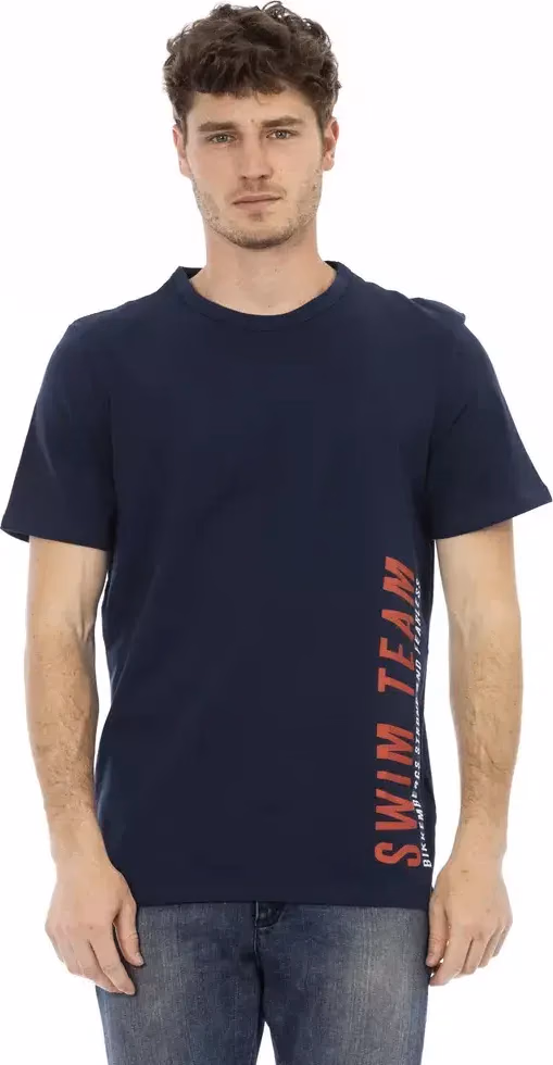 Bikkembergs Blue Cotton Men T-Shirt