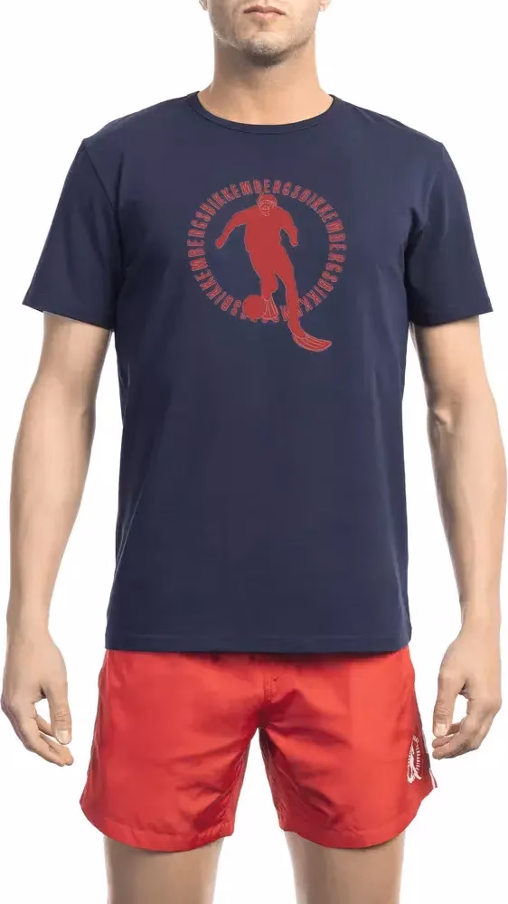 Bikkembergs Blue Cotton Men T-Shirt