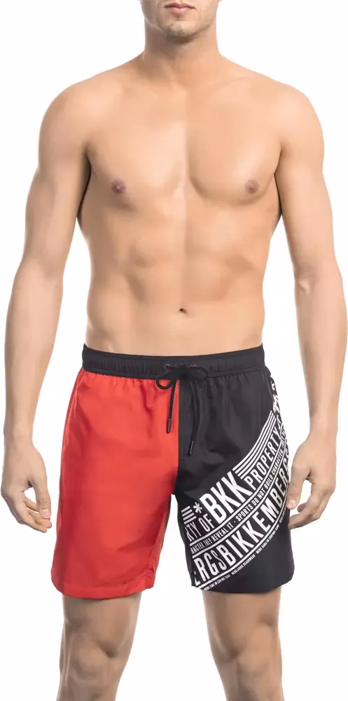 Bikkembergs Red Polyester Men's Swim Short