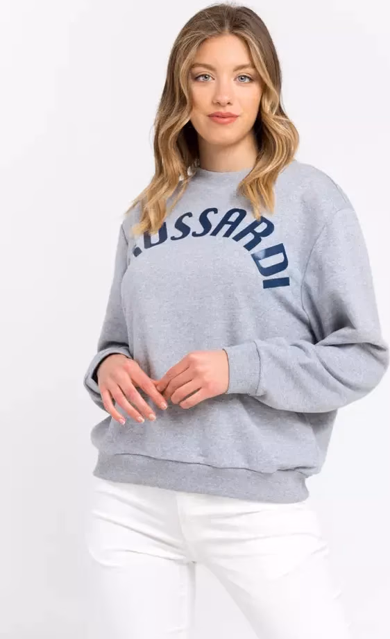 Trussardi Gray Cotton Women Sweatshirt