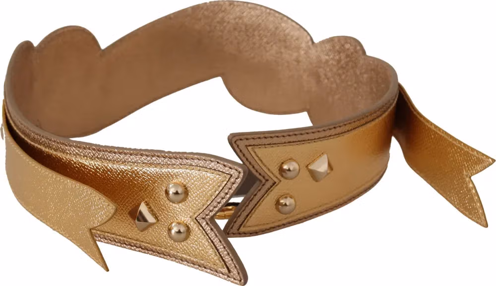 Dolce & Gabbana Gold Leather LOVE Patch Bag Shoulder Strap