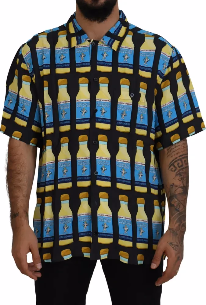 Dolce & Gabbana Multicolor Printed Viscose Casual Shirt