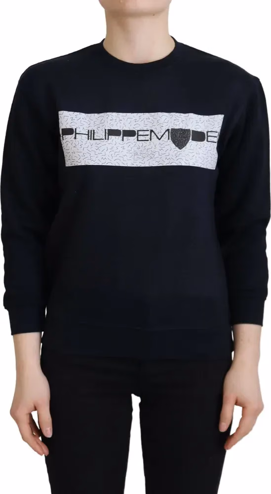 Philippe Model Black Printed Long Sleeves Pullover Sweater