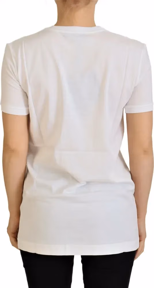 Dolce & Gabbana White Cotton DG Loves SUD  T-shirt
