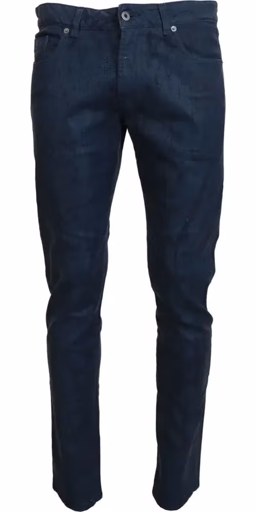 Exte Blue Cotton Tapered Slim Fit Men Casual Denim Jeans