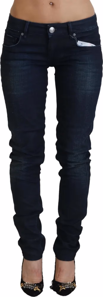 Acht Blue Low Waist Slim Fit Women Denim Jeans