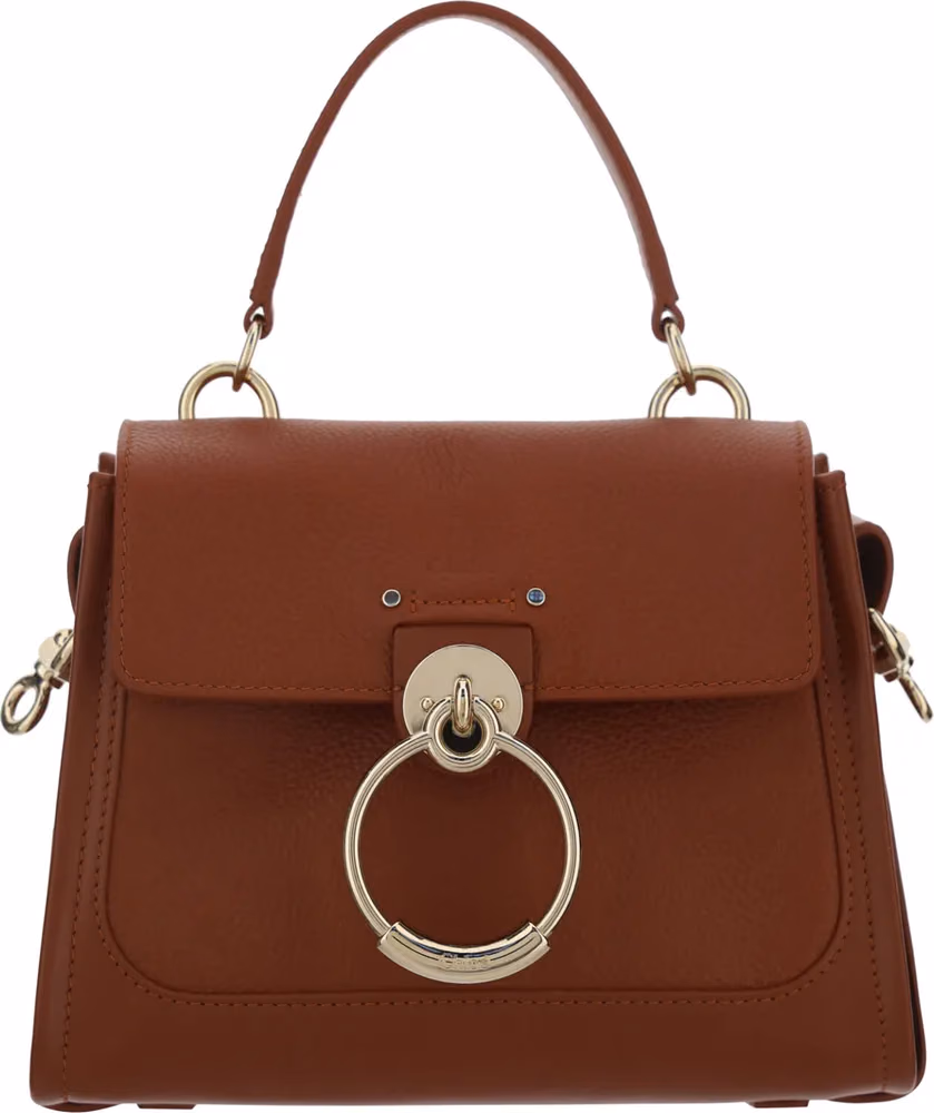 Chloé Brown Calf Leather Tess Handbag