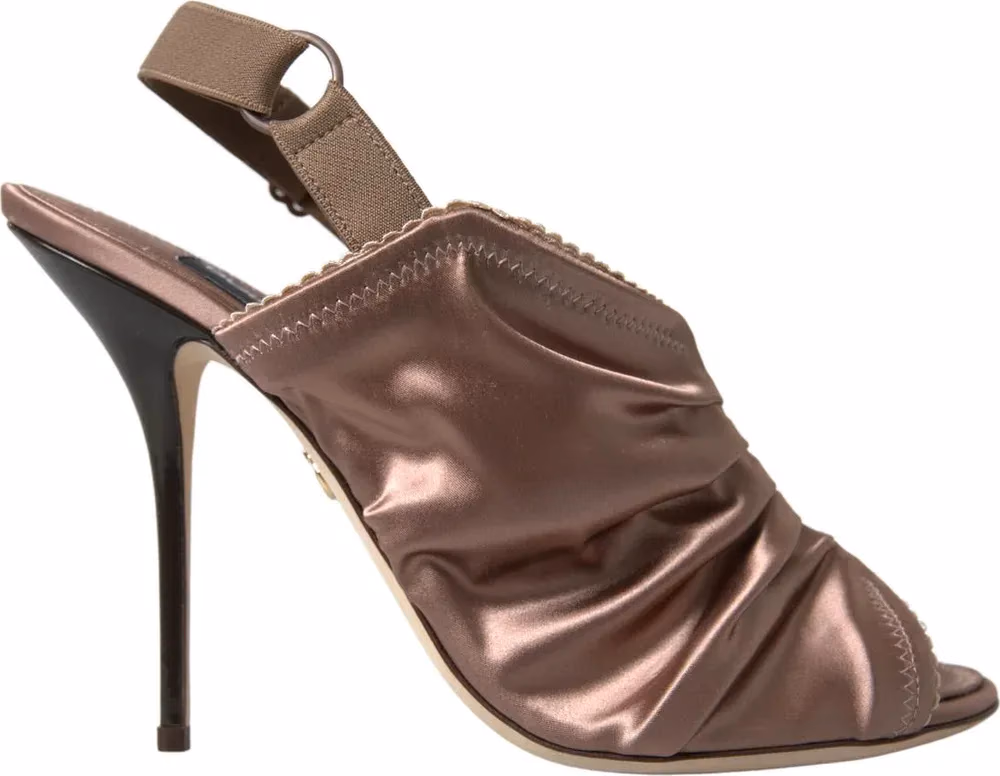 Dolce & Gabbana Light brown Slingback Corset Style Fastening stiletto heels