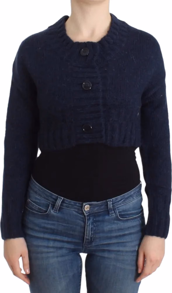 John Galliano Blue cropped cardigan