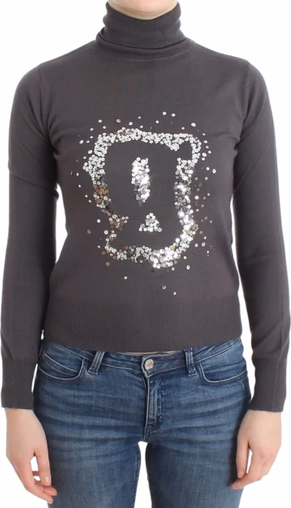 John Galliano Brown turtleneck cotton sweater