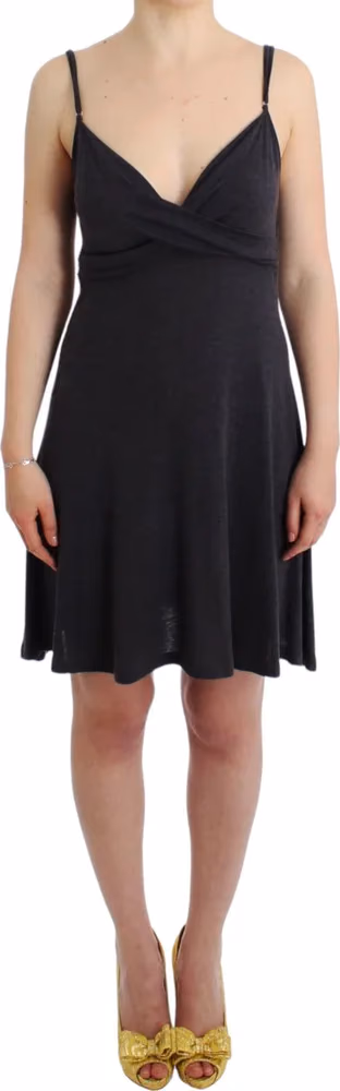 Costume National Gray knitted A-line dress