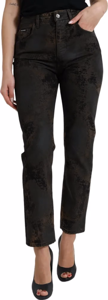 Dolce & Gabbana Brown BOYFRIEND Mid Waist Cotton Denim Jeans