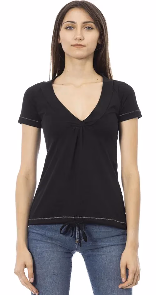 Trussardi Action Black Cotton Women T-Shirt