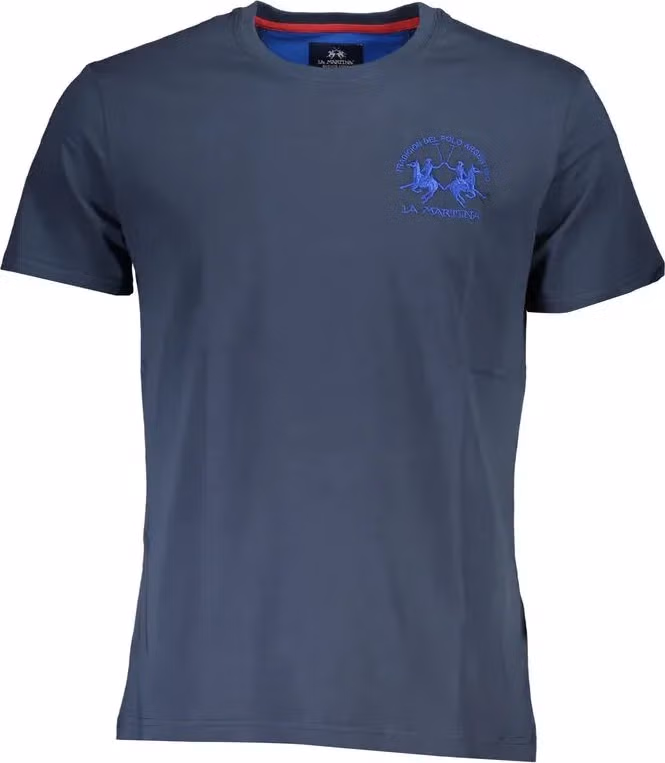 La Martina Blue Cotton T-Shirt