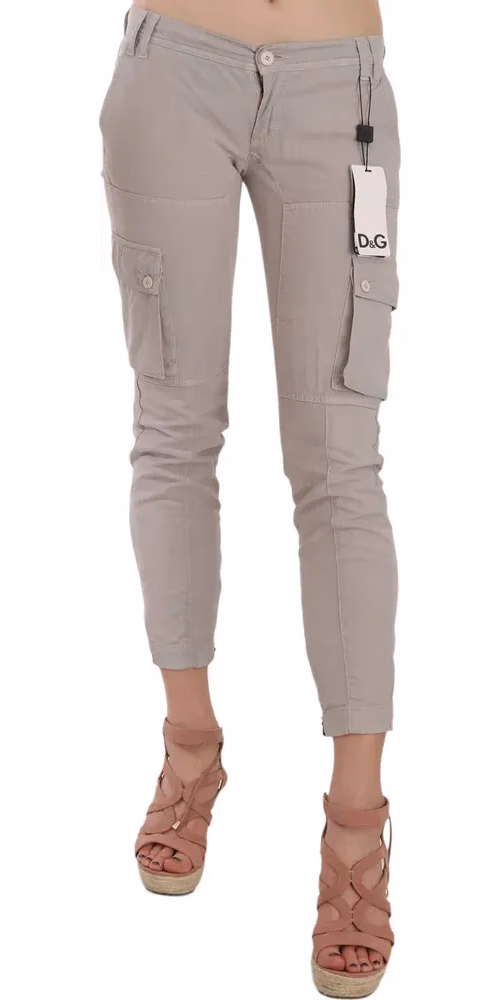 Dolce & Gabbana Casual Fitted Khaki Trousers Pants