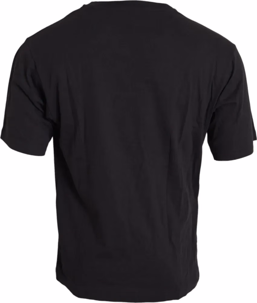 Dolce & Gabbana Black Printed Pocket Cotton Crewneck T-shirt