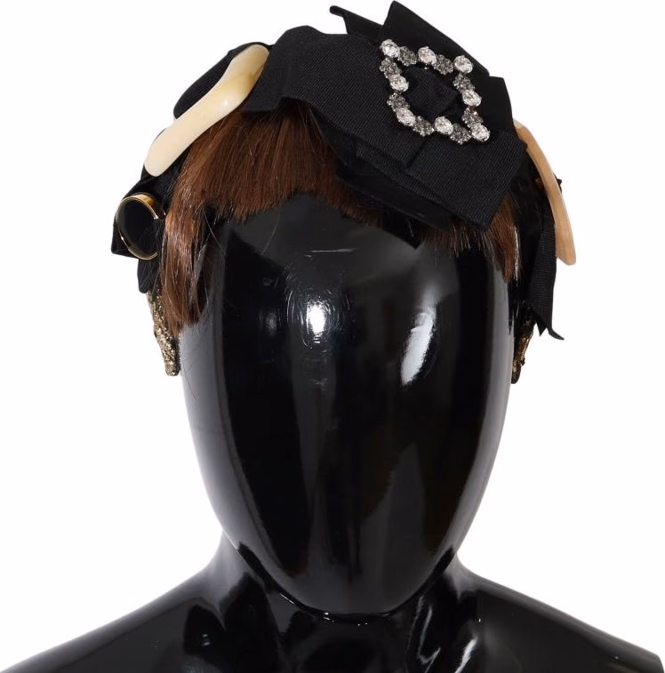 Dolce & Gabbana Clear Crystal Brown Hair Headband
