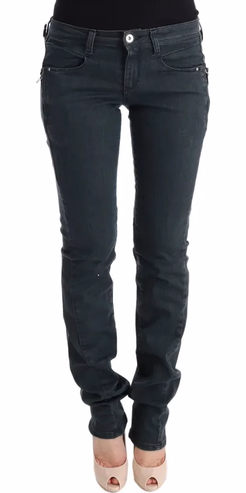 Costume National Gray Cotton Superslim Denim Jeans