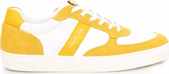 Cerruti 1881 Yellow Cowhide Men Sneaker