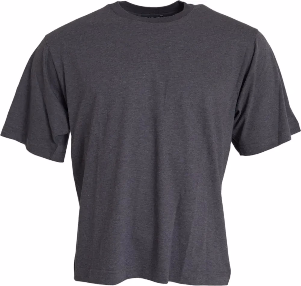 Dolce & Gabbana Gray Cotton Round Neck Short Sleeve T-shirt