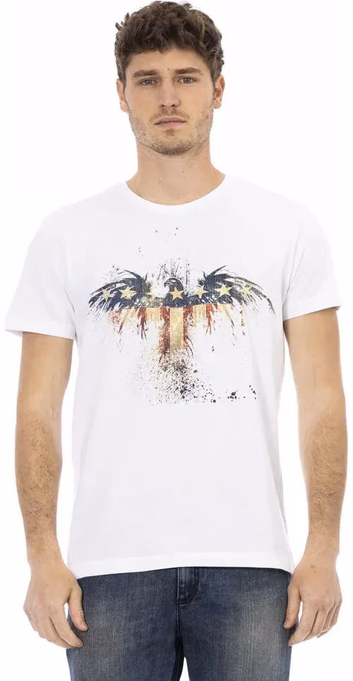 Trussardi Action White Cotton Men T-Shirt