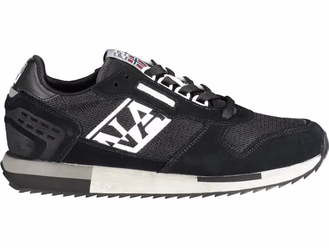Napapijri Black Leather Men Sneaker