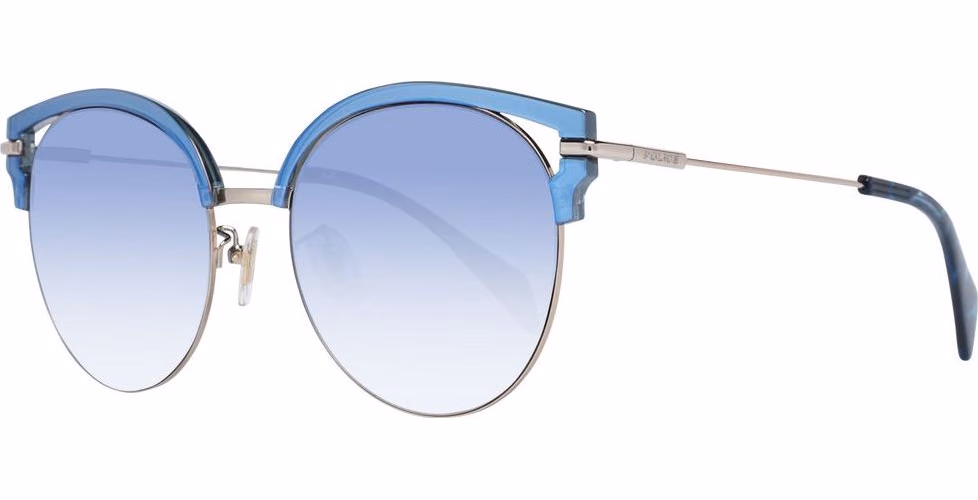 Police Blue Metal & Plastic Sunglasses