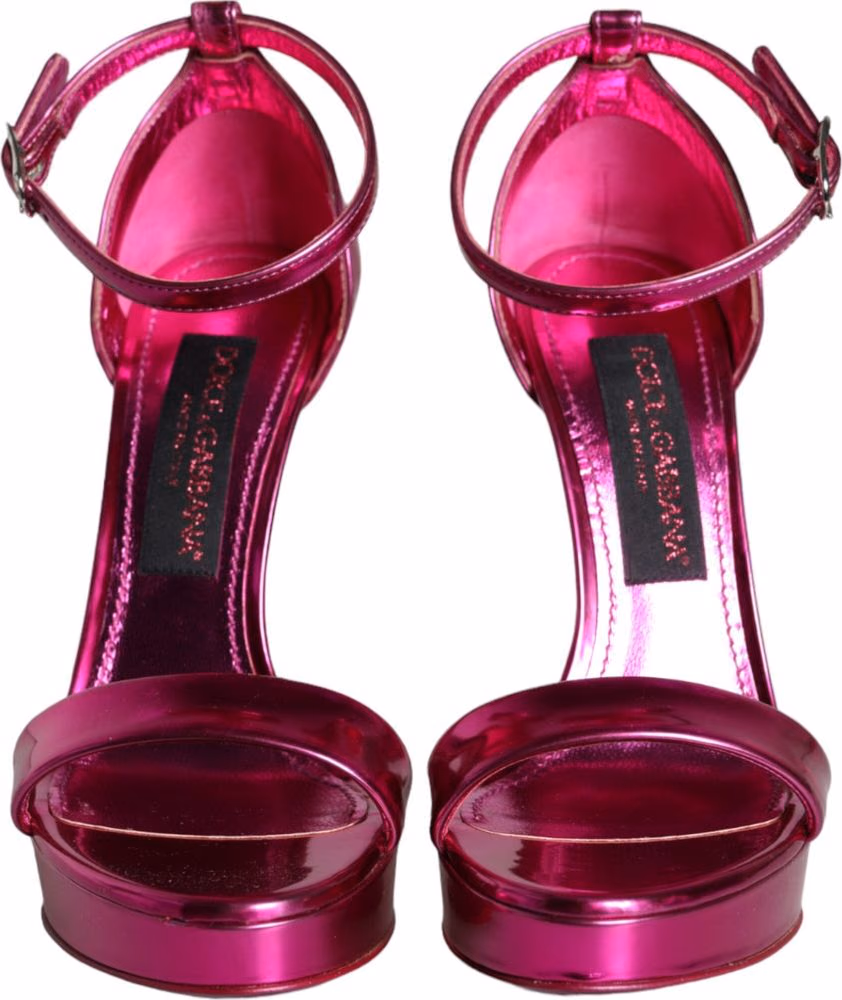 Dolce & Gabbana Fuchsia KEIRA Heels Ankle Strap Sandals Shoes