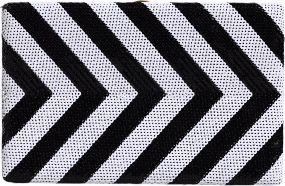 Dolce & Gabbana Black White Gold Frame Clutch Evening Party Purse Bag