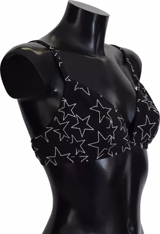 Dolce & Gabbana Black Millennials Star Non Wire Cotton Bra Underwear