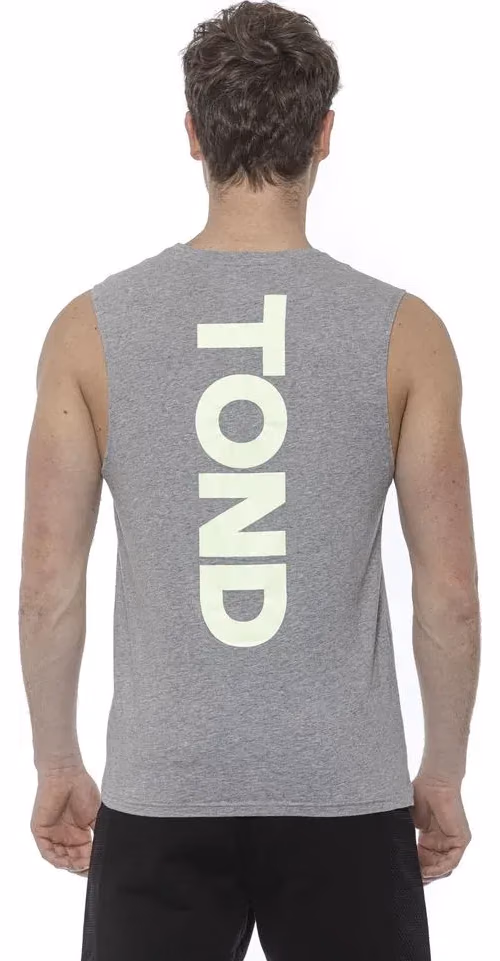 Tond Gray Cotton Men Tank Top