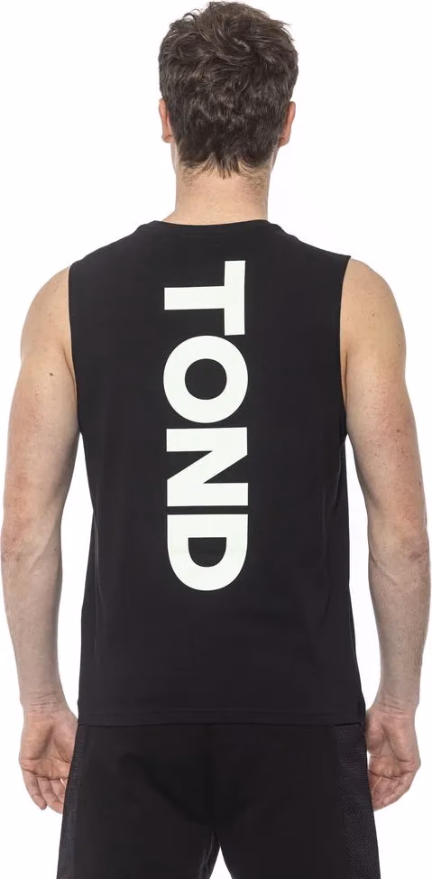 Tond Black Cotton Men Tank Top
