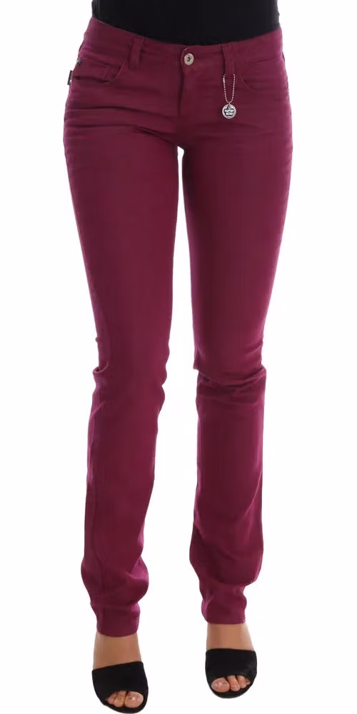 Costume National Purple Cotton Stretch Slim Denim Jeans