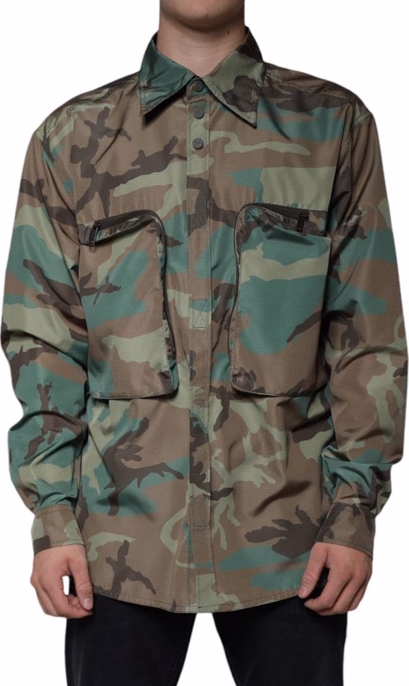 Dolce & Gabbana Multicolor Camouflage Button Down Shirt