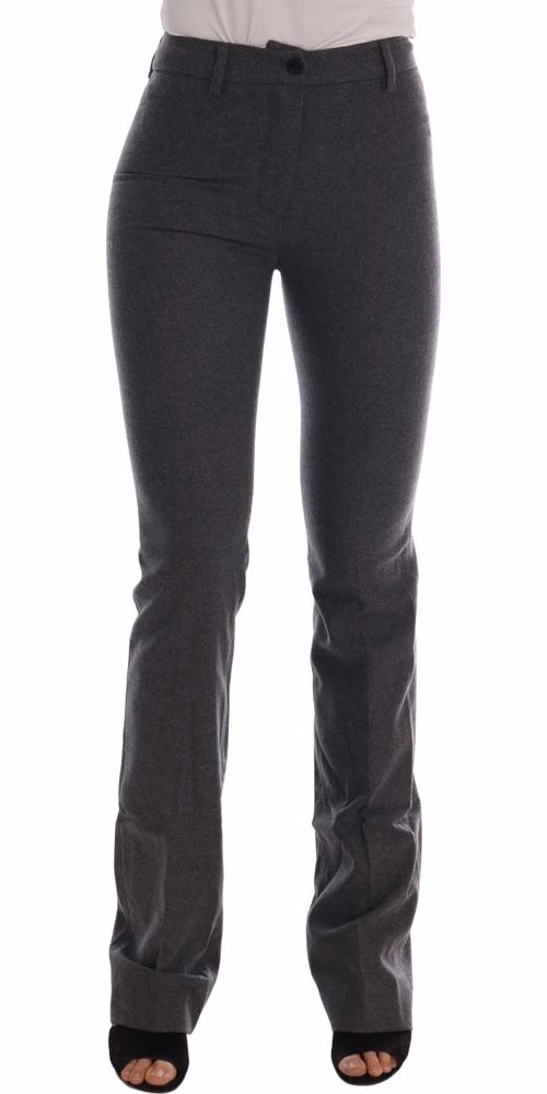 Ermanno Scervino Gray Wool Stretch Slim Pants