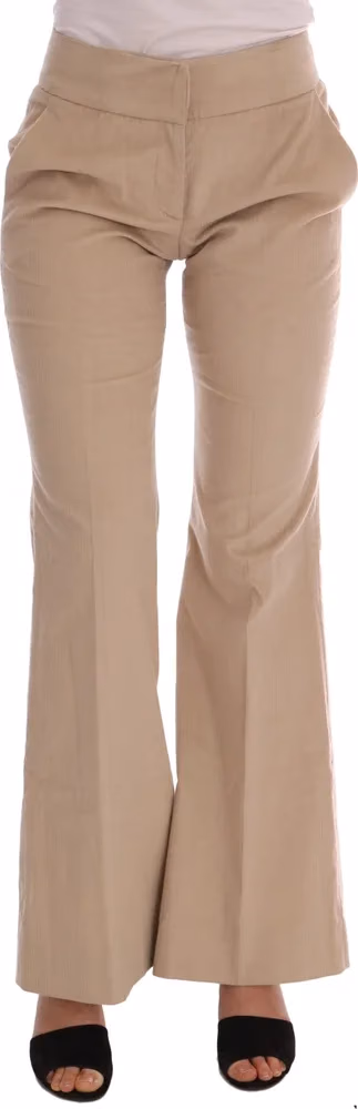 Ermanno Scervino Beige Cotton Bootcut Pants