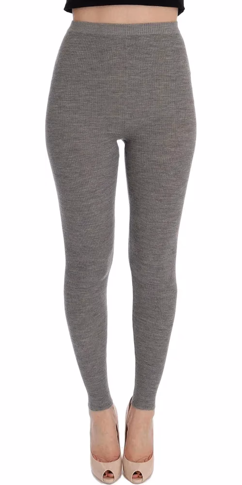 Dolce & Gabbana Gray Cashmere Stretch Tights