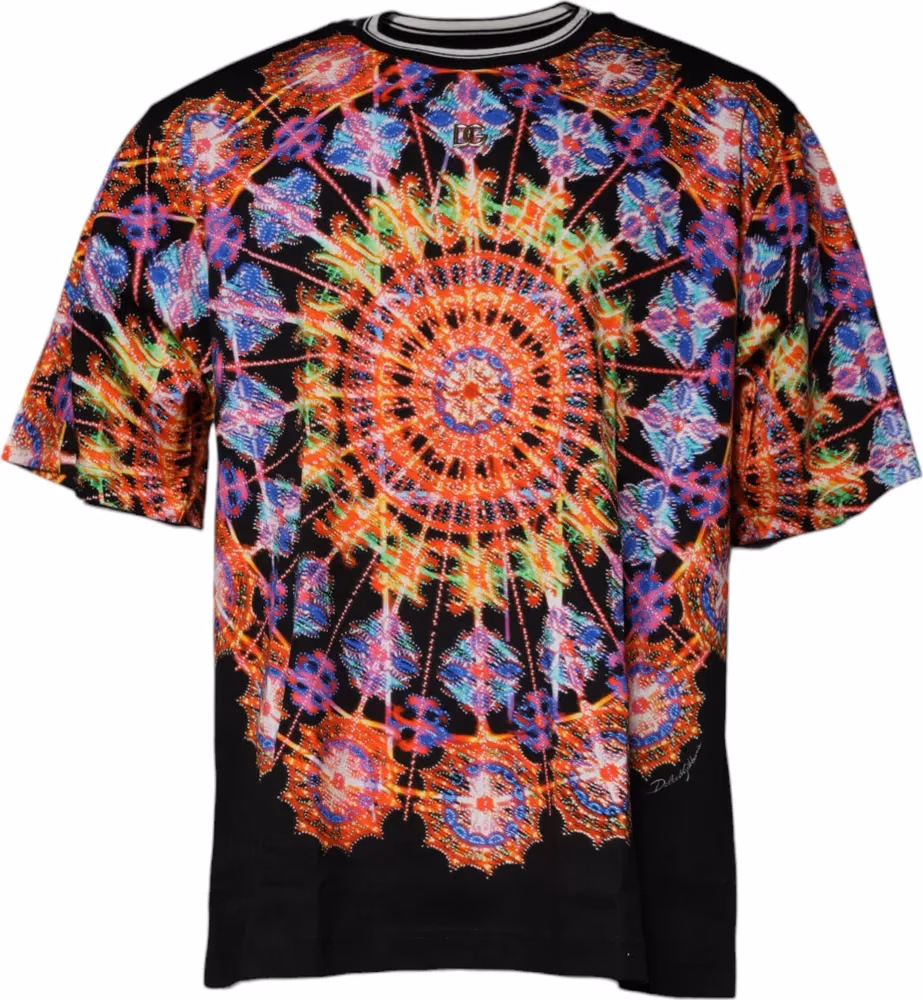 Dolce & Gabbana Multicolor Kaleidoscope Men Short Sleeves T-shirt