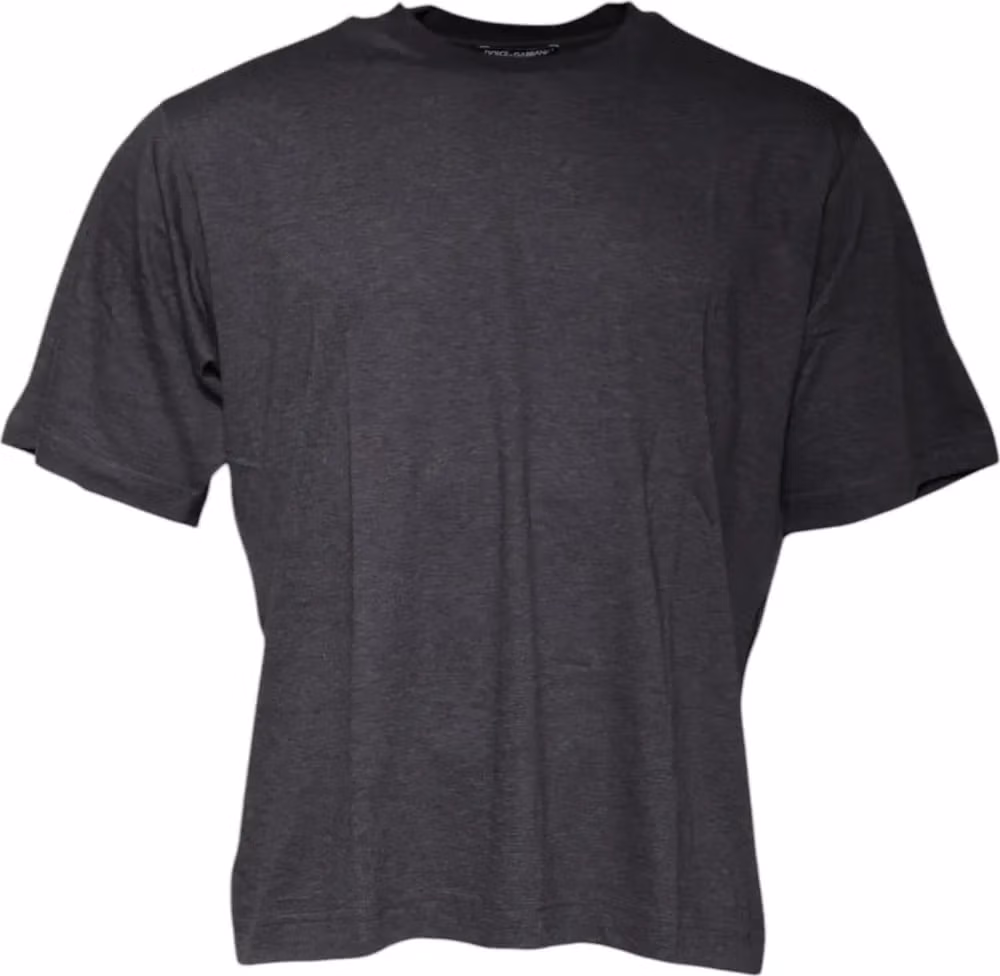 Dolce & Gabbana Dark Gray Crew Neck Short Sleeves T-shirt