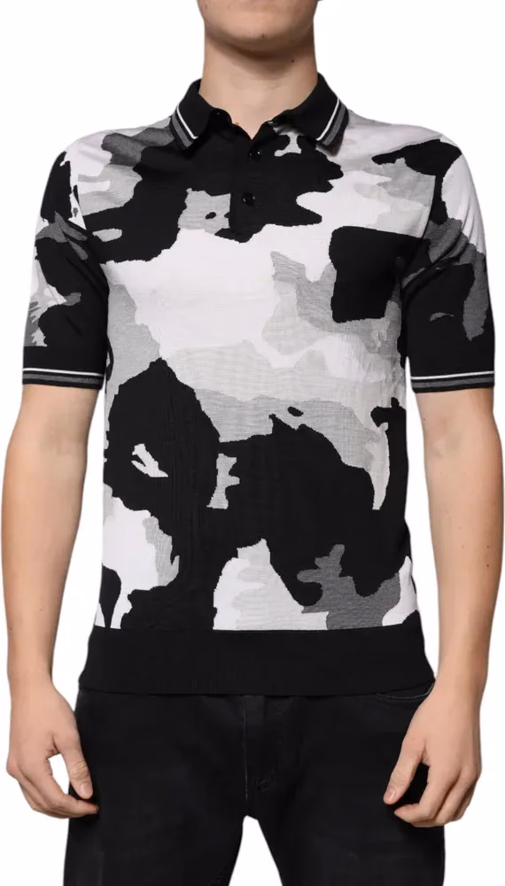 Dolce & Gabbana Multicolor Camouflage Collared Polo T-shirt