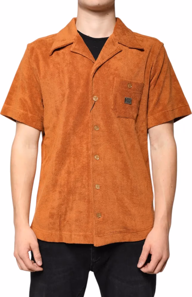 Dolce & Gabbana Hazel Cotton Velvet Button Down Collared Shirt