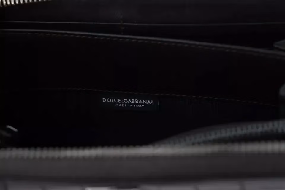 Dolce & Gabbana Brown Exotic Leather Zip Around Continental Clutch Wallet
