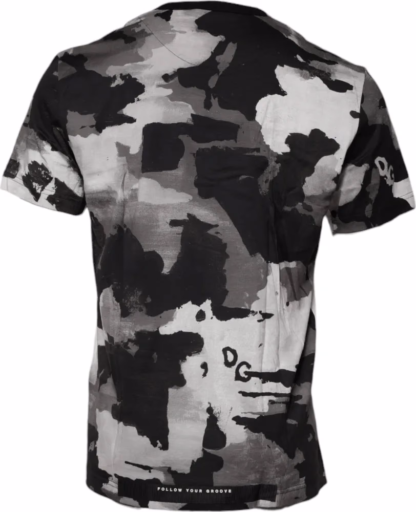 Dolce & Gabbana Multicolor Camouflage Crew Neck T-shirt