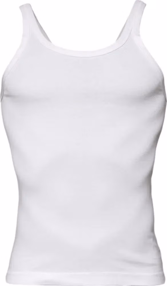 Dolce & Gabbana Ivory Cotton Sleeveless Round Neck Tank T-shirt