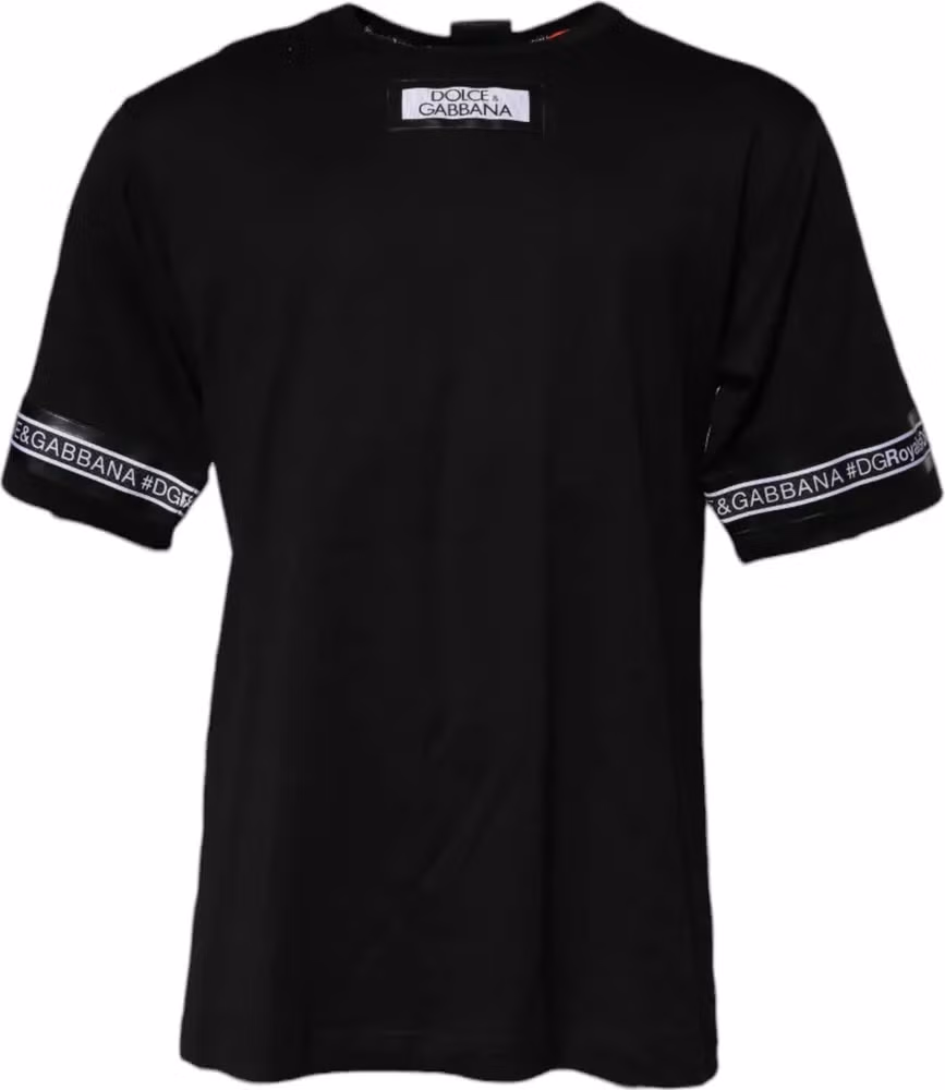Dolce & Gabbana Black #DGMILLENNIALS Cotton Crew Neck T-shirt
